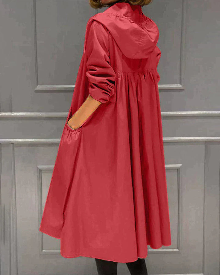 Chic Mid-Length Raincoat for Women