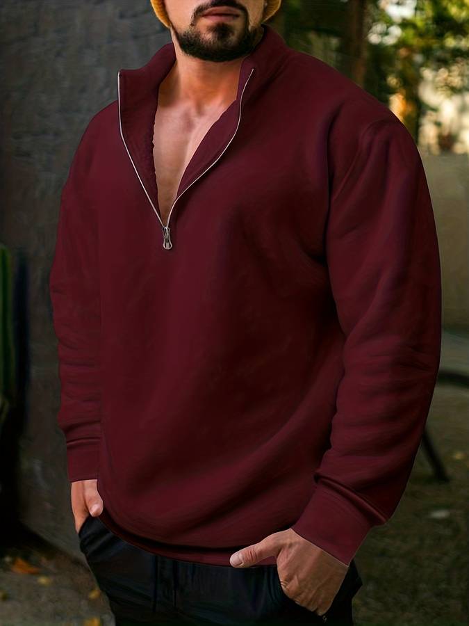 Zipped jumper for men