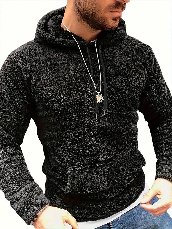 Warm men's hoodie