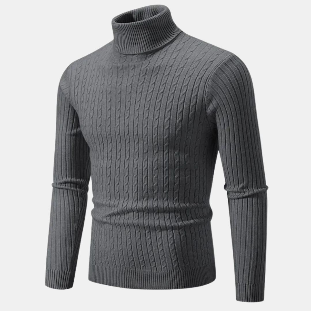 Men's knitted turtleneck jumper