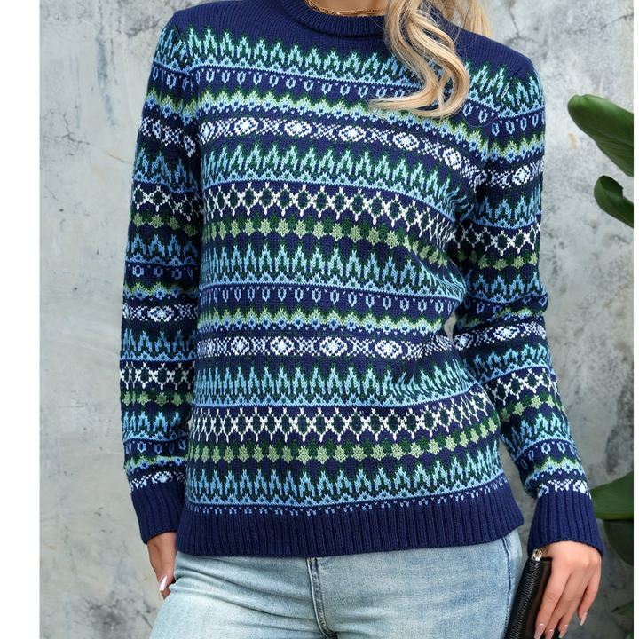 Women's round neck knitted jumper