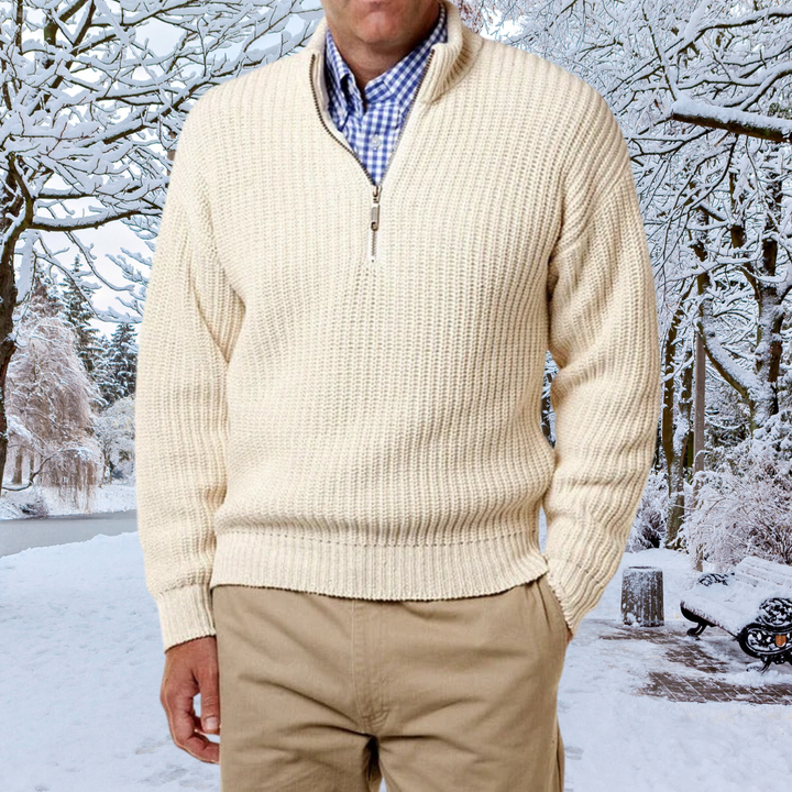 Men's Sweater with Half-Zip