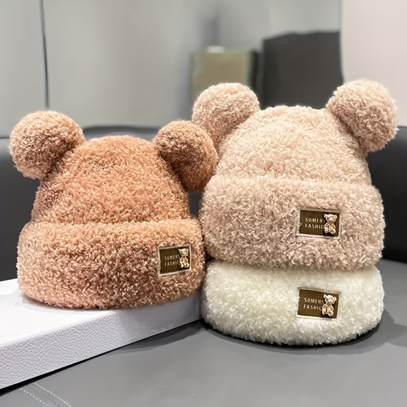 Warm teddy winter hat