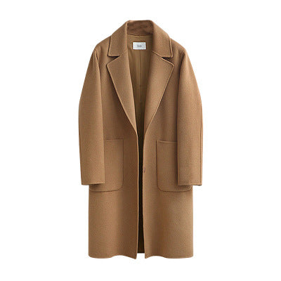 Long wool women's coat