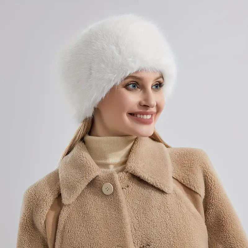 Fluffy ladies winter hat