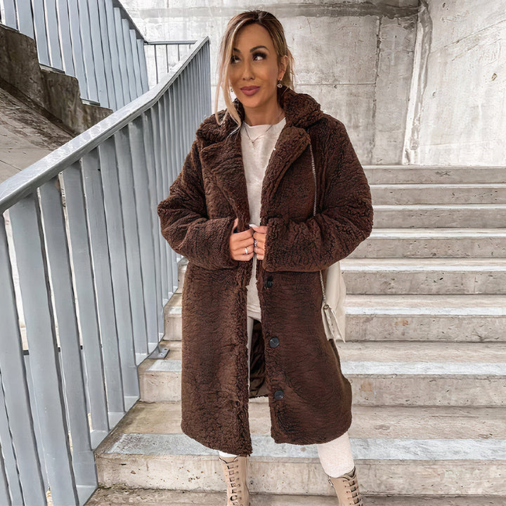 Warm winter teddy coat for women