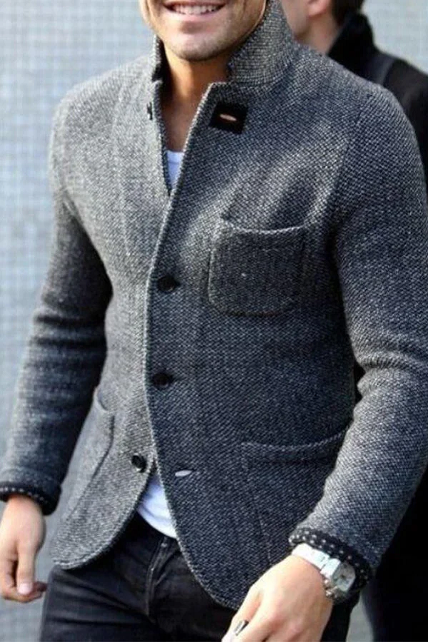 Men's warm thick blazer jacket