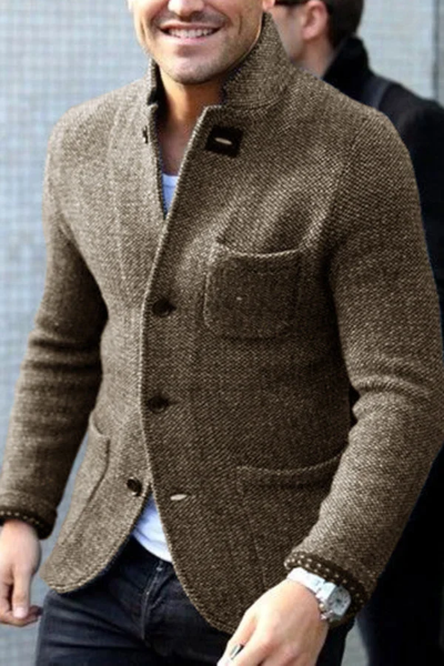 Men's warm thick blazer jacket