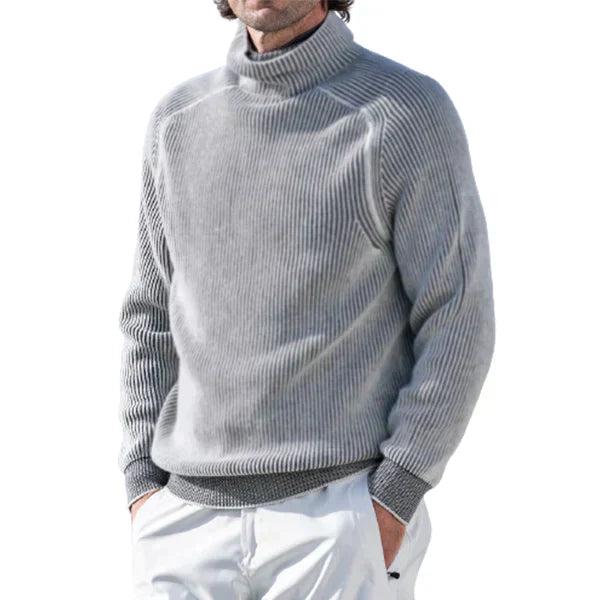 Men's Sweater with Warm Neck