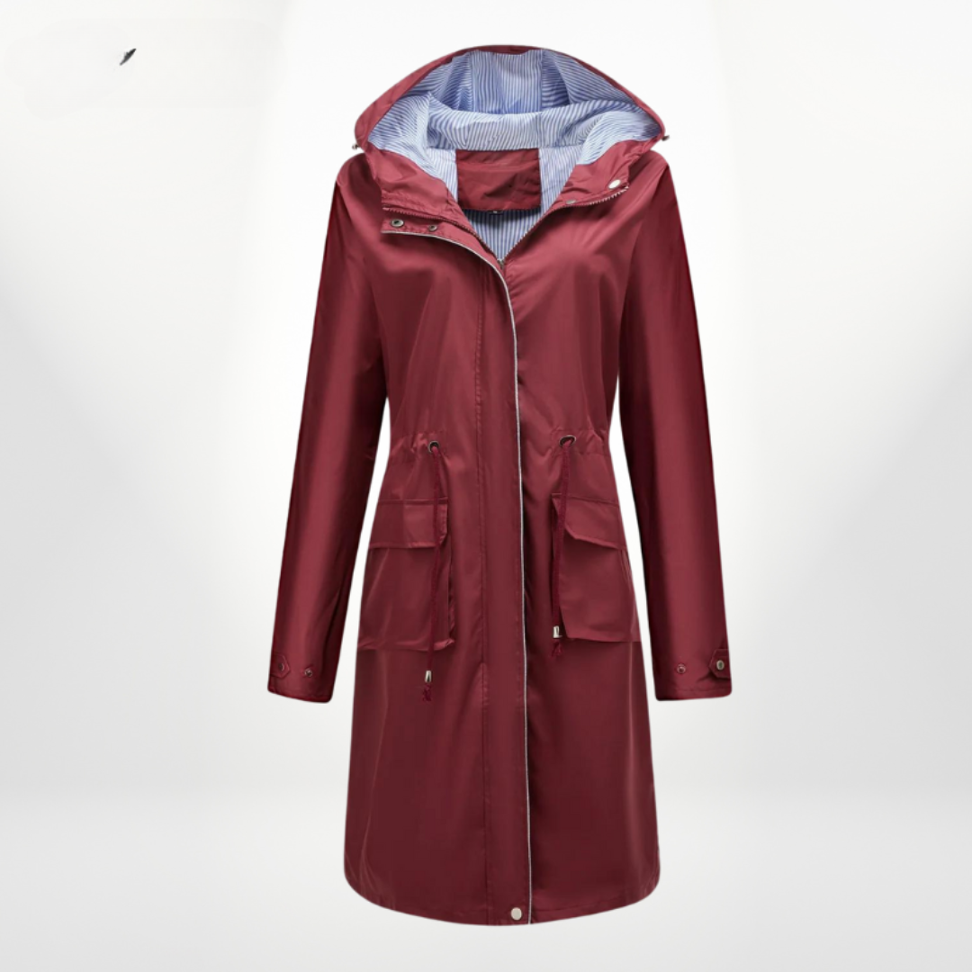 Women's stylish waterproof trenchcoat