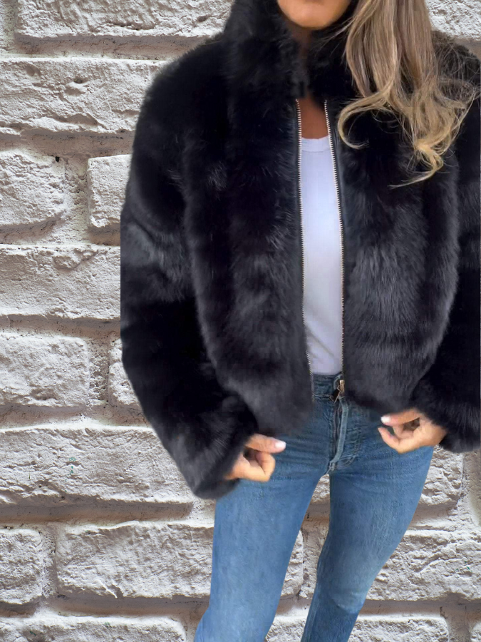 Luxury Fluffy Winter Jacket for Ladies