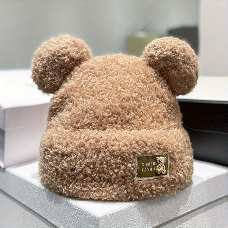 Warm teddy winter hat