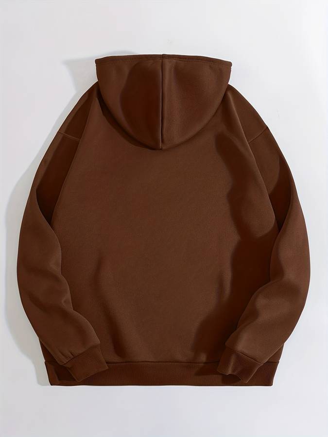 Solid winter hoodie for men