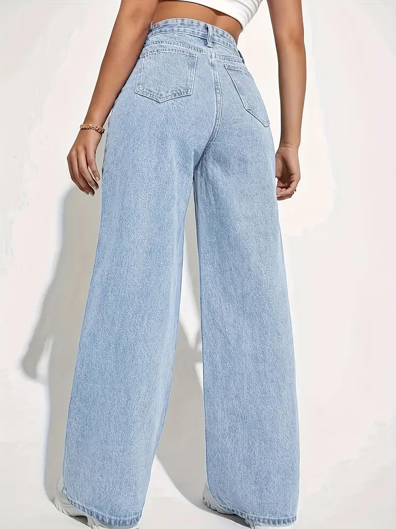 Loose Wide Denim Jeans for Women