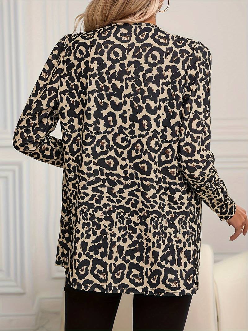 Stylish leopard blazer for women