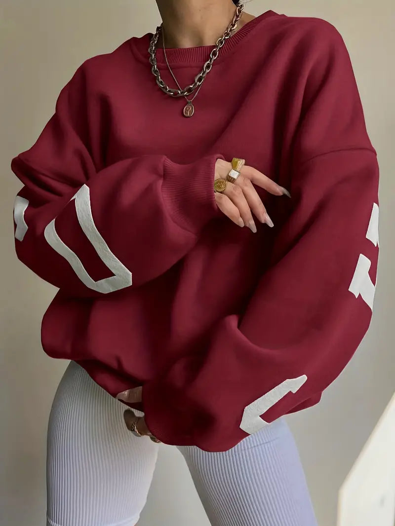 Sweatshirts with side print for women