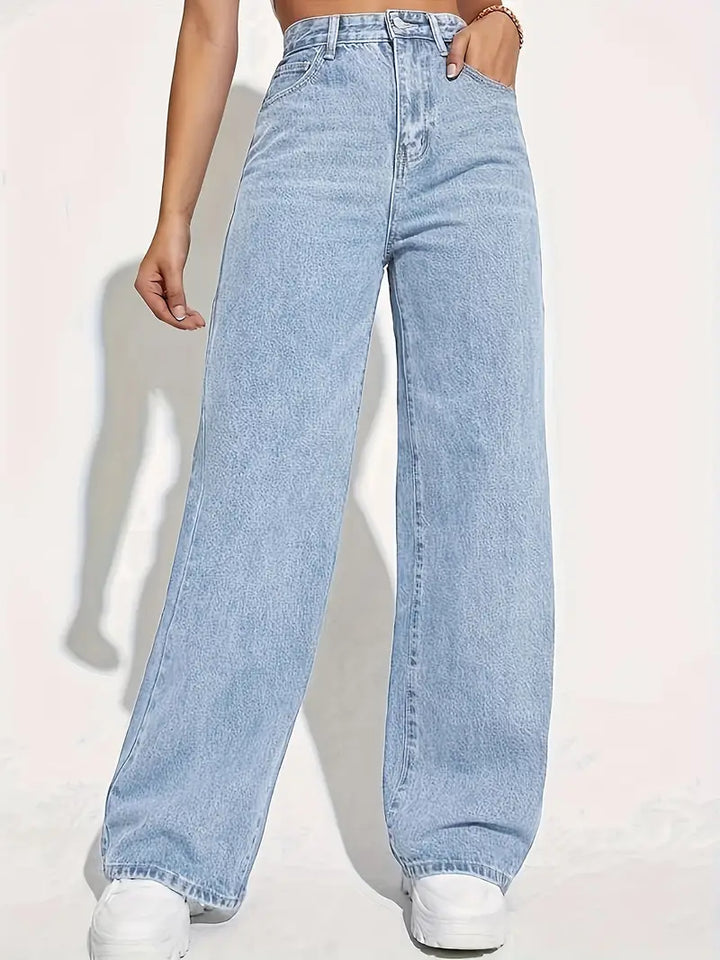 Loose Wide Denim Jeans for Women