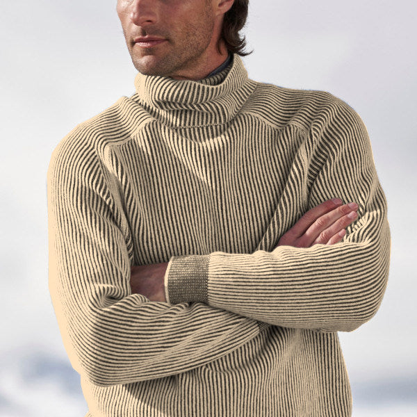 Men's Sweater with Warm Neck