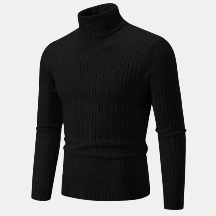 Men's knitted turtleneck jumper