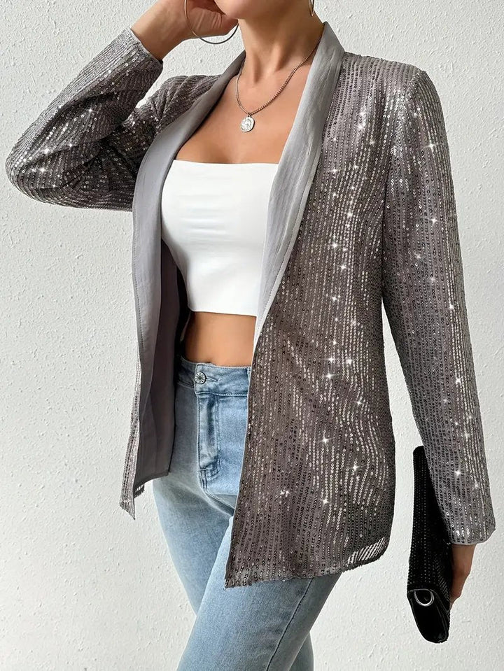 Elegant party sequin blazer for women