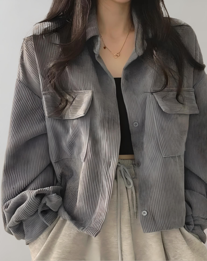 Cropped corduroy jacket for Women