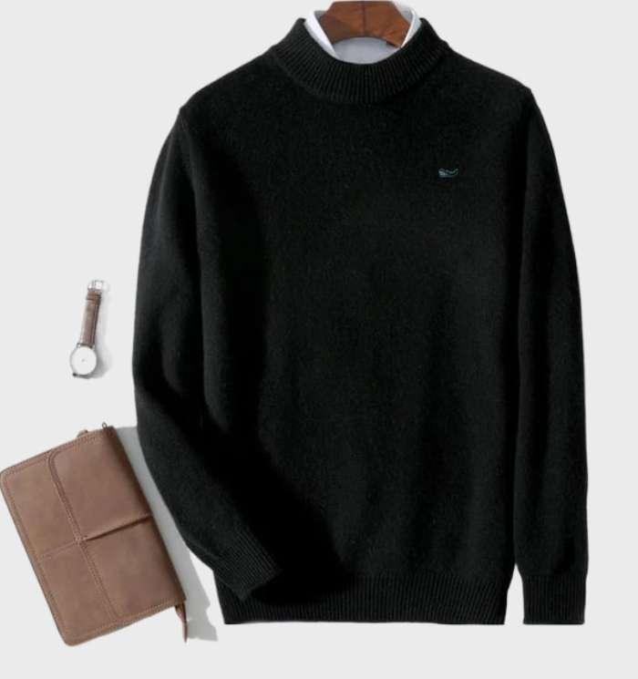 Plain Men's Sweater with Round Neck