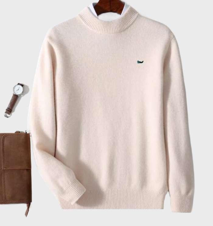 Plain Men's Sweater with Round Neck