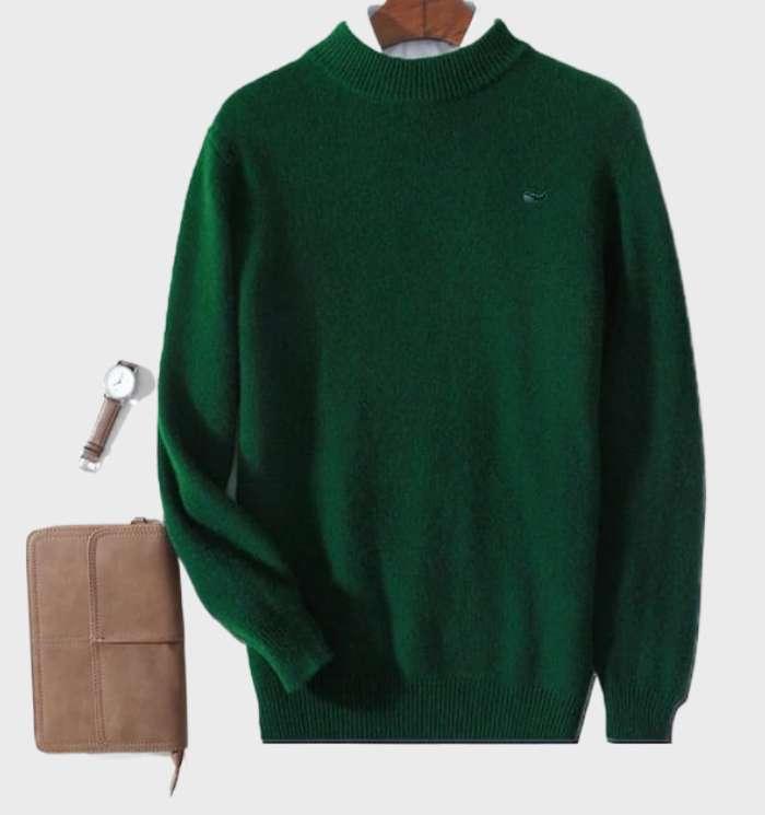 Plain Men's Sweater with Round Neck