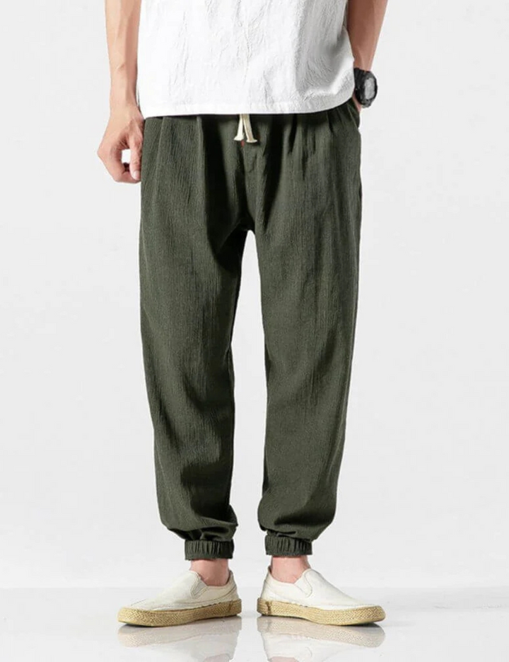 Cotton and Linen Comfort Pants for Men