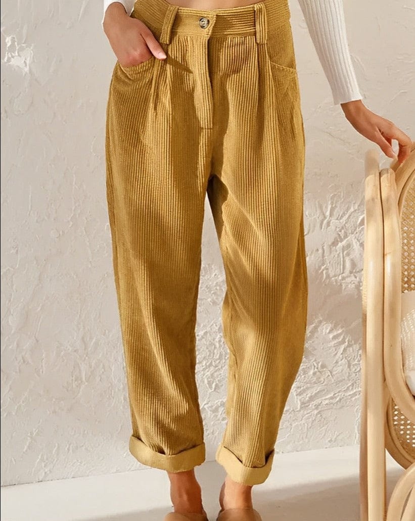 Elegant corduroy trousers for women