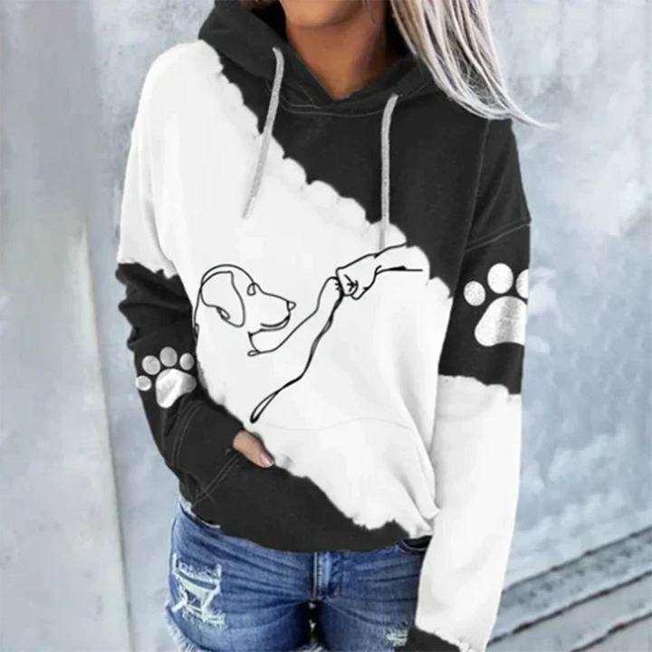 Trendy dog jumper with hood for women