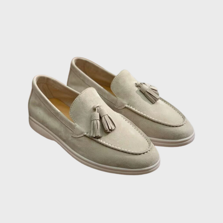 Stylish men's loafers with tassels