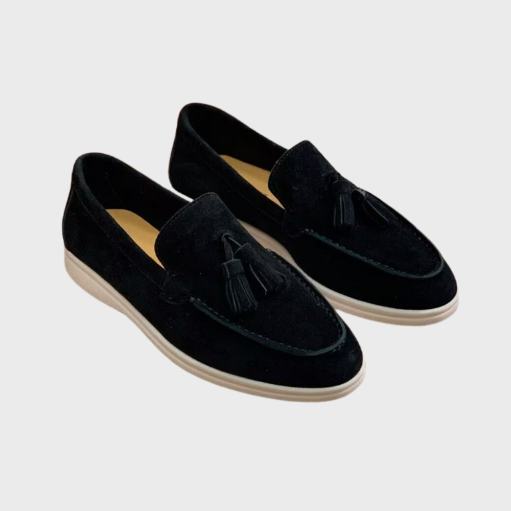 Stylish men's loafers with tassels