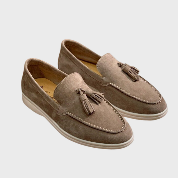 Stylish men's loafers with tassels