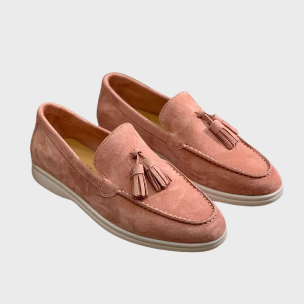 Stylish men's loafers with tassels