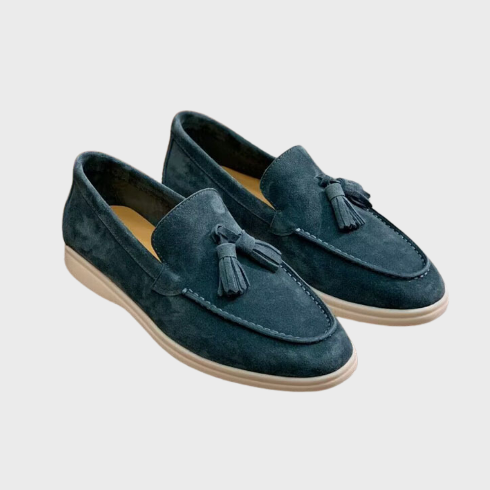 Stylish men's loafers with tassels