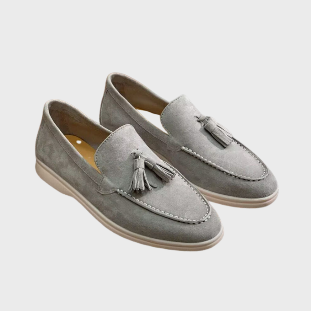 Stylish men's loafers with tassels