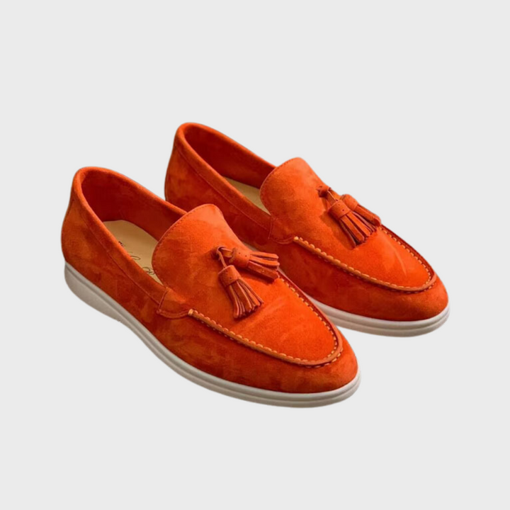 Stylish men's loafers with tassels