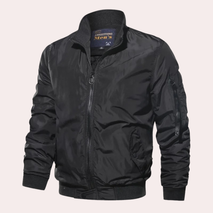 Windproof and stylish men's bomber jacket