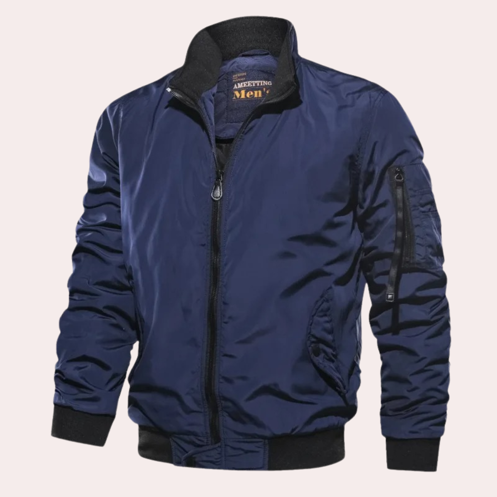 Windproof and stylish men's bomber jacket