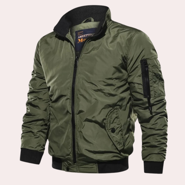 Windproof and stylish men's bomber jacket