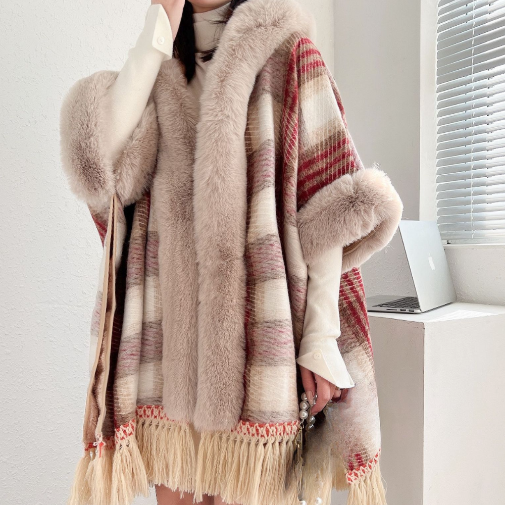 Elegant Warm Poncho for Ladies