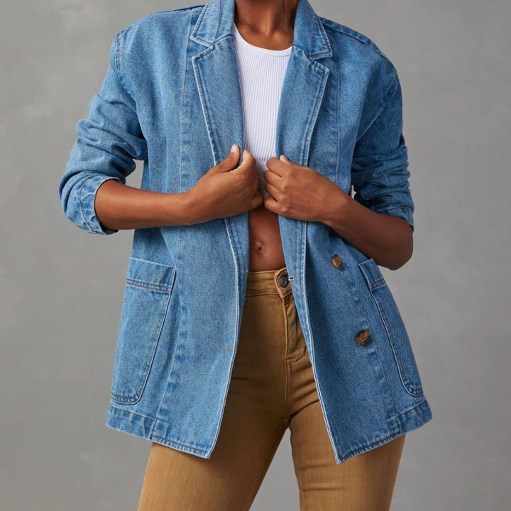 Denim blazer for women