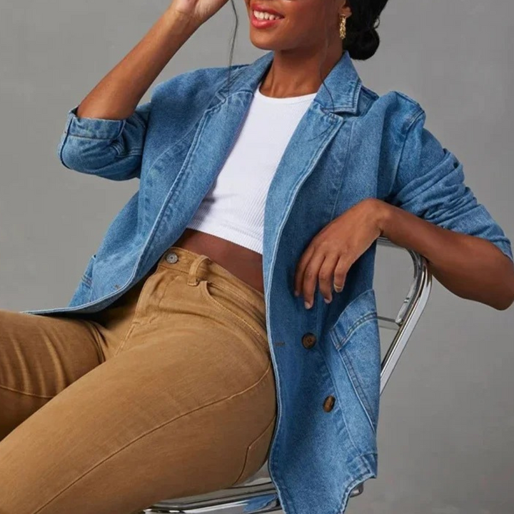 Denim blazer for women