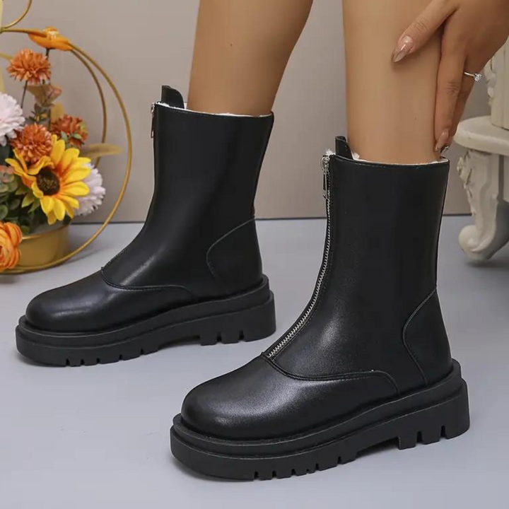 Stylish Winter Zip Boots for Women