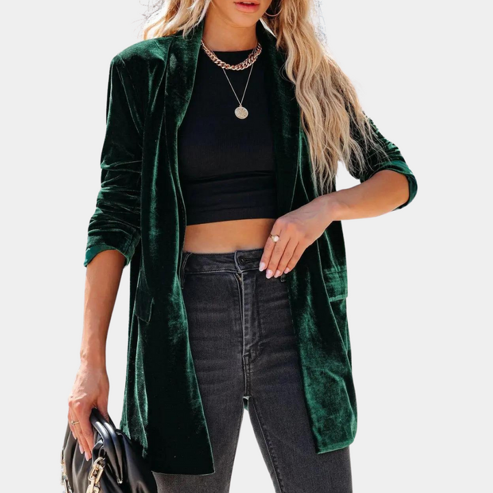 Fashionable Velvet Jacket for Women