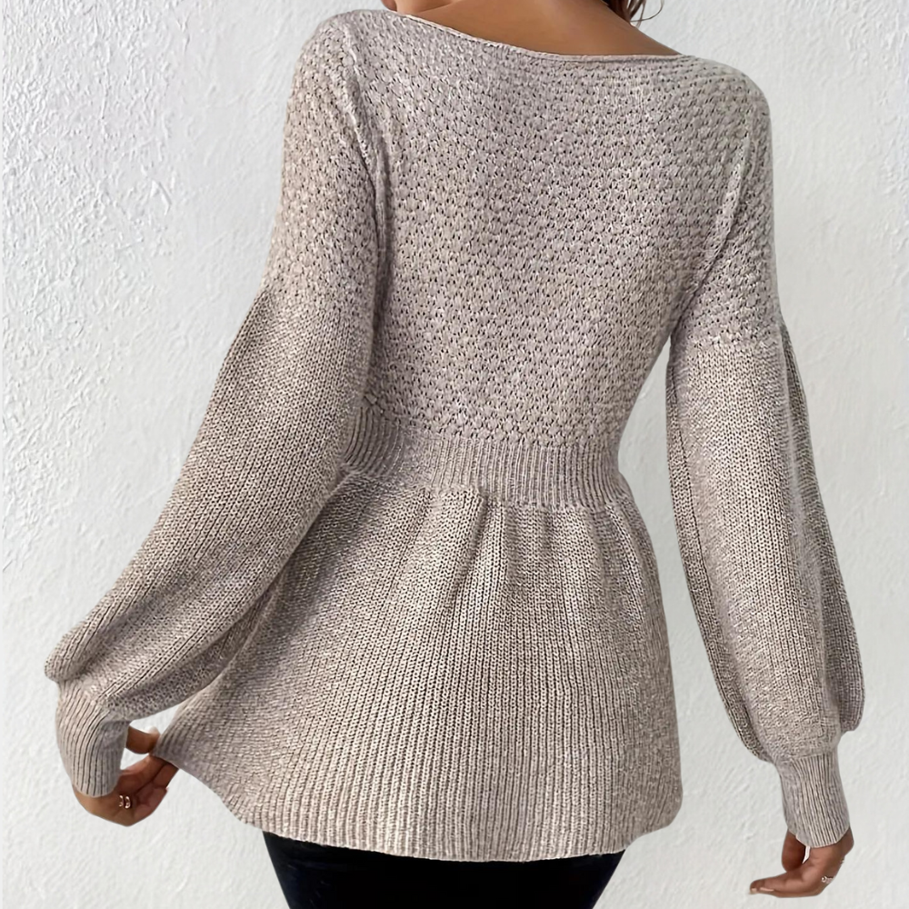 Stylish jumper with puff sleeves