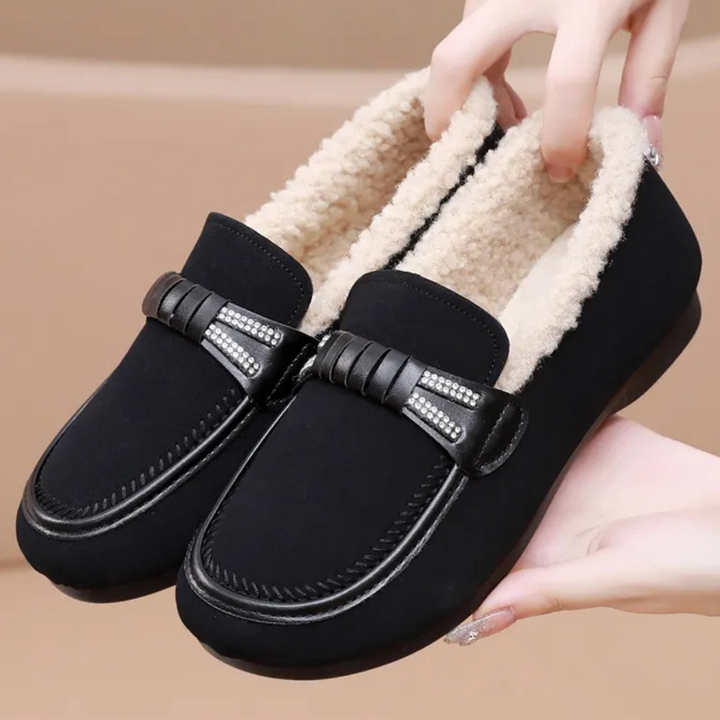 Elegant winter home slippers for women