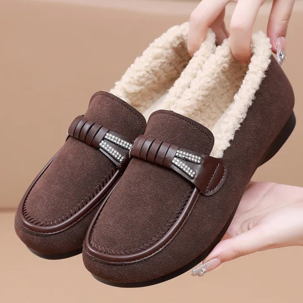 Elegant winter home slippers for women