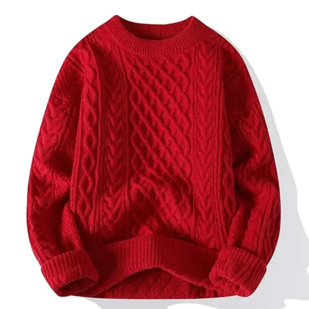 Men's knitted jumper with long sleeve